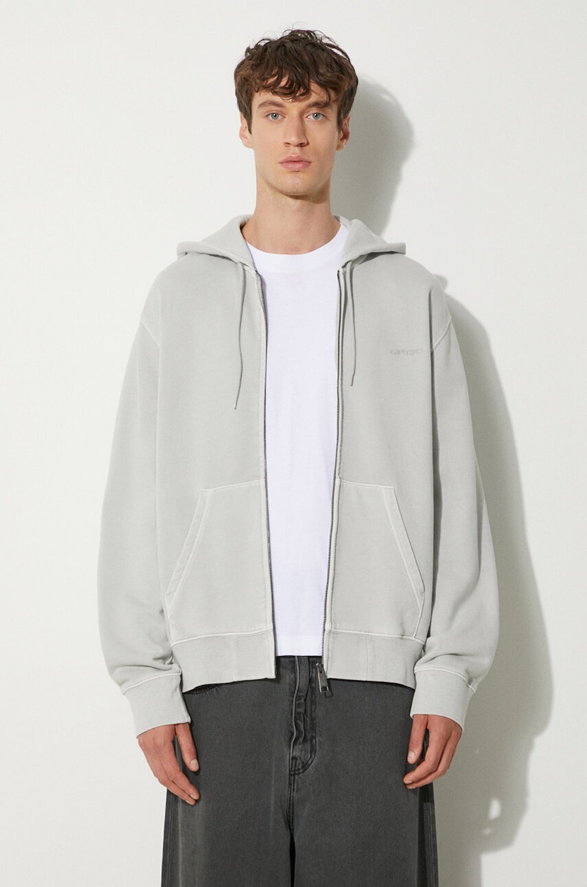 スウェット・トレーナー Carhartt Hooded Duster Script Jacket (50191) Carhartt WIP cotton sweatshirt Hooded Duster Script Jacket