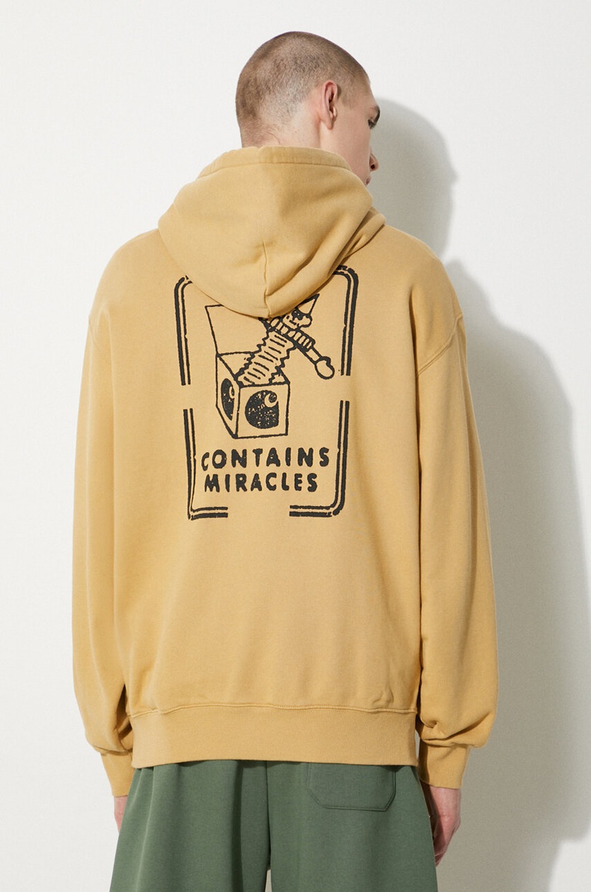 パーカー・フーディ Carhartt Mustard cotton Hooded Stamp Sweat (I033621 23F06) carhartt sweater manhooded stamp sweat - i033621 23f06 Talla S