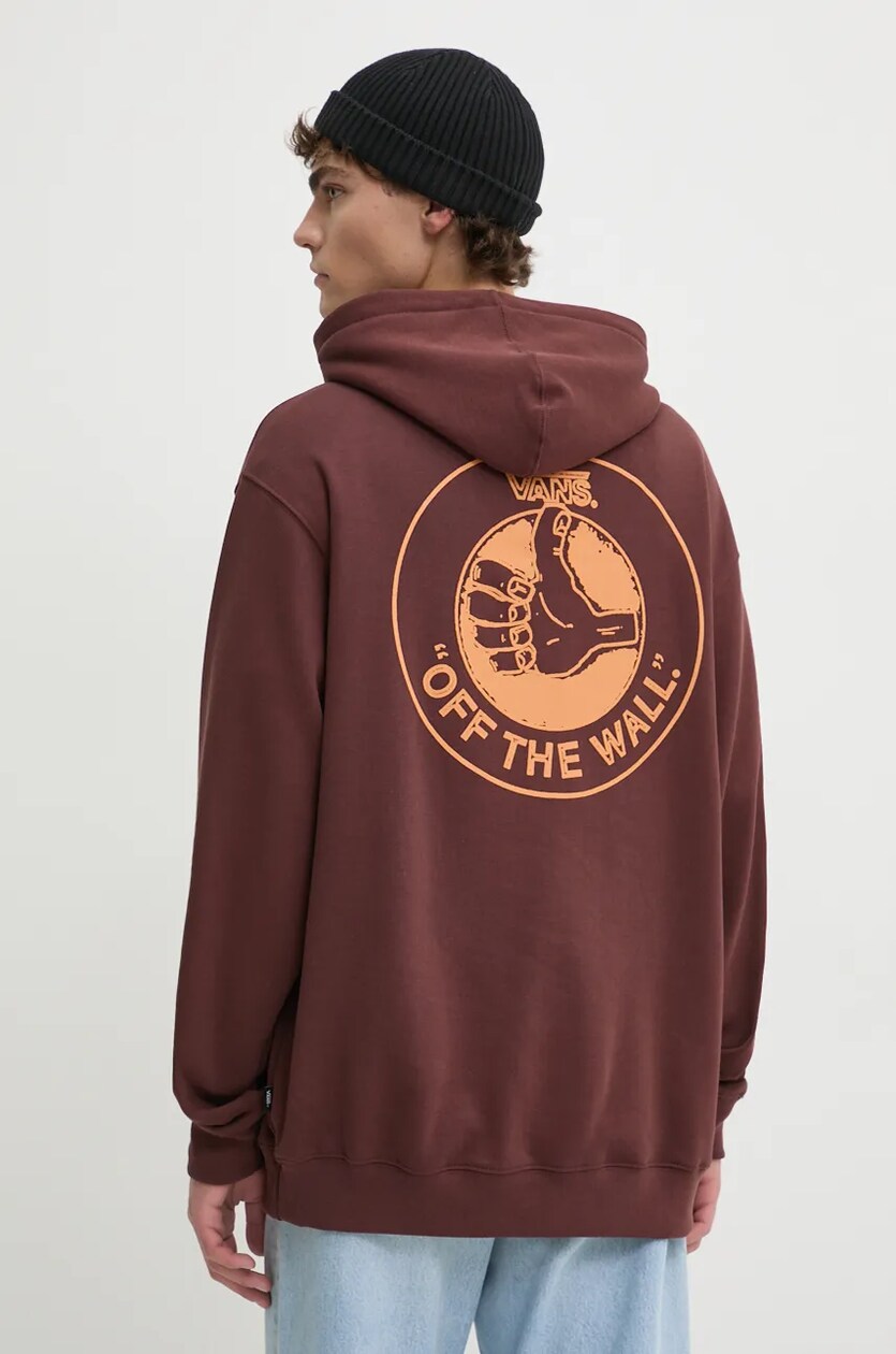 Felpa vans uomo marroni shop