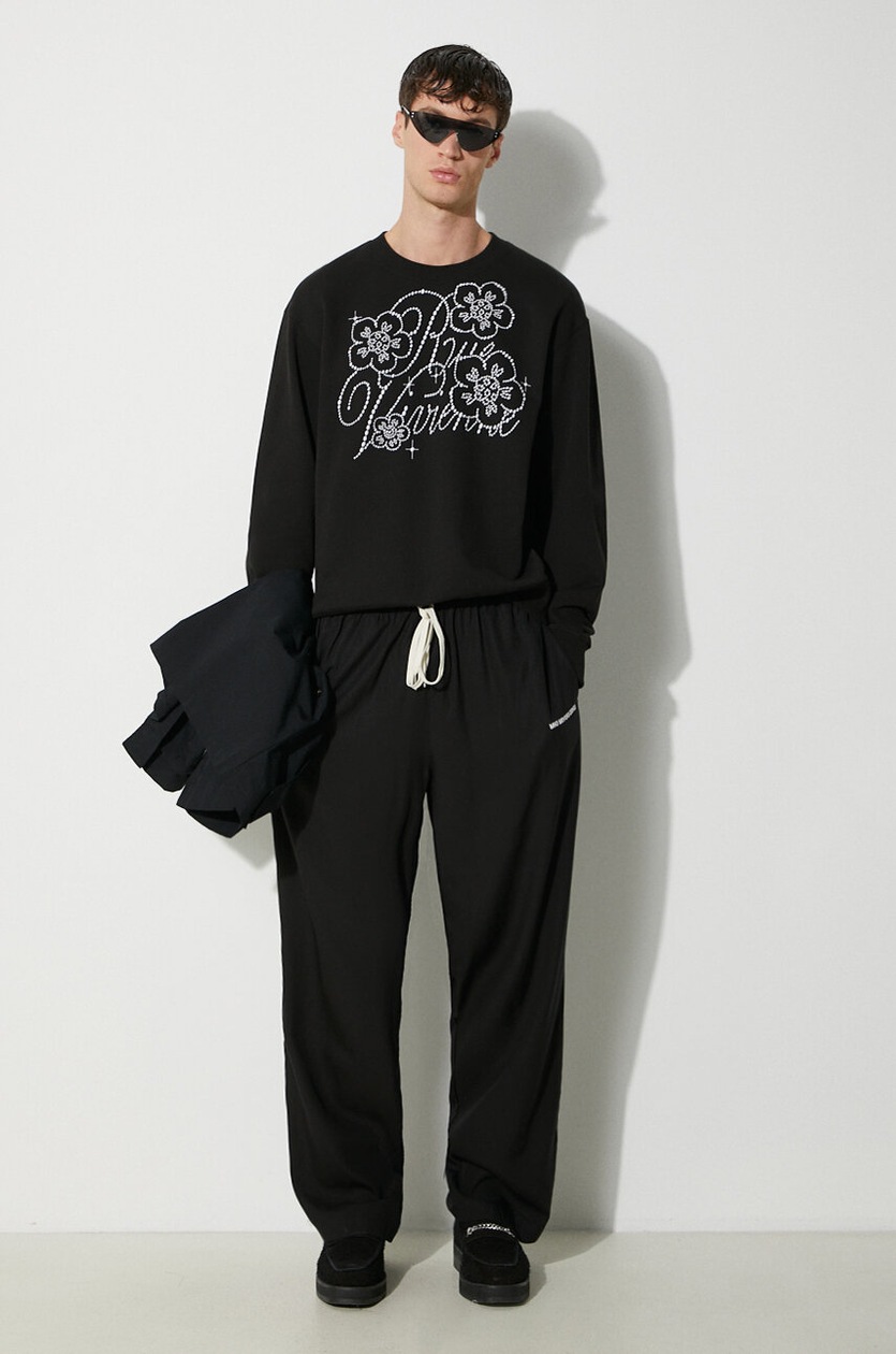 ★KENZO★ Bokeh Flower Classic Sweatshirt Black FE65SW2234MF Kenzo cotton sweatshirt Boke Flower Classic men's black