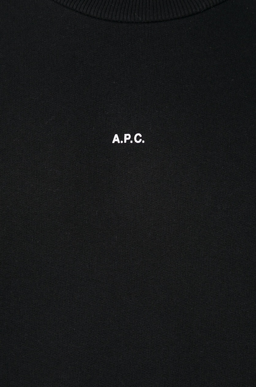 A.P.C. cotton sweatshirt sweat boxy micro logo GOTS men's