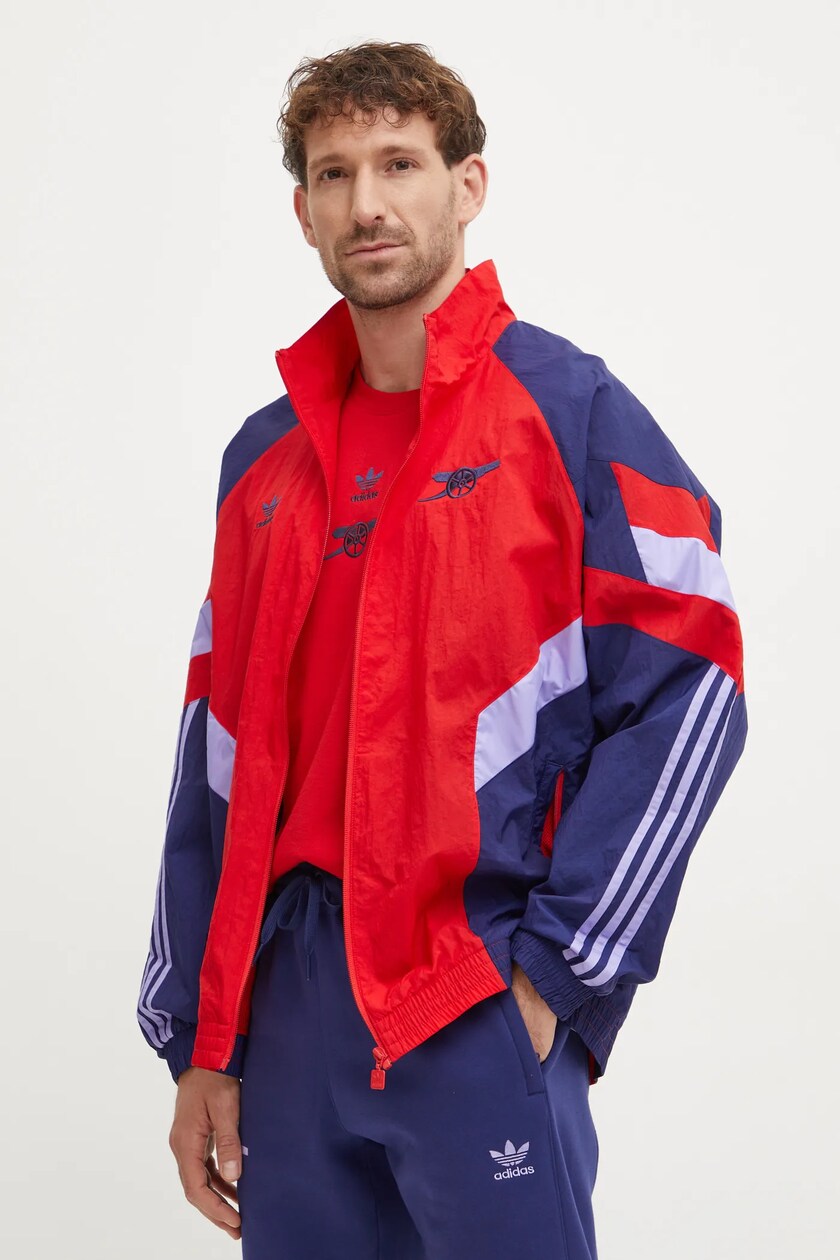 Adidas windbreaker red white blue sale