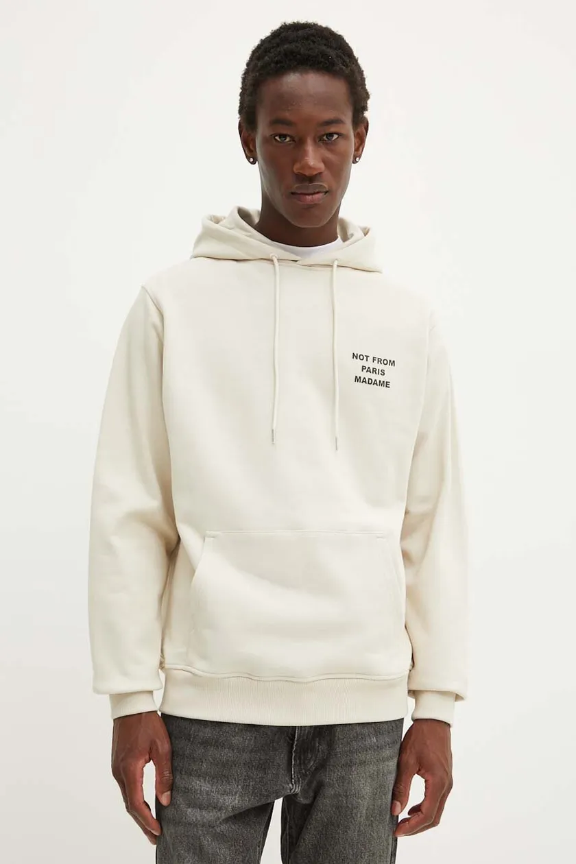 Represent cotton sweatshirt Owners Club Hoodie men s beige color OCM407.72 at PRM US