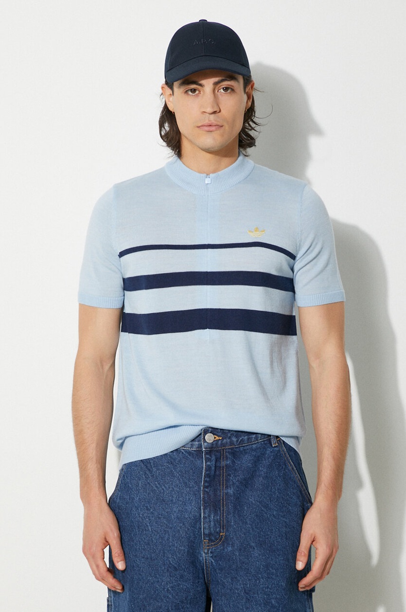 adidas Originals cotton t-shirt men's blue color with a