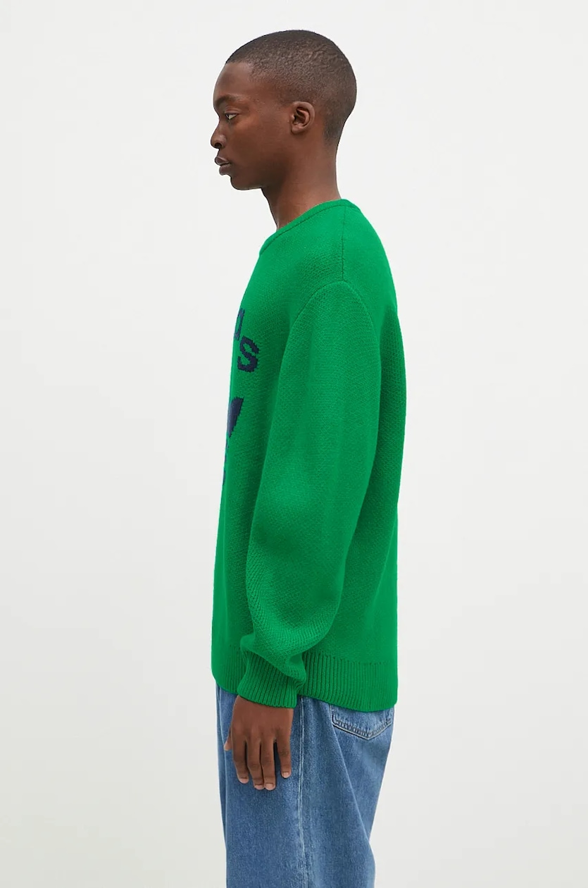 adidas Originals jumper Knit Crewneck men's green color JN5966 at adidas Originals jumper Knit Crewneck men's green color JN5966 at