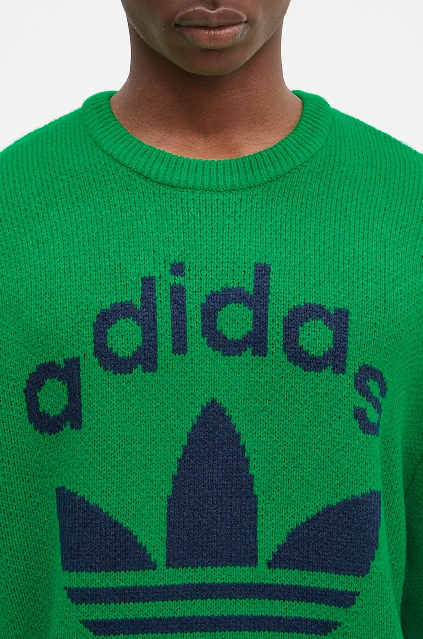 adidas Originals jumper Knit Crewneck men's green color