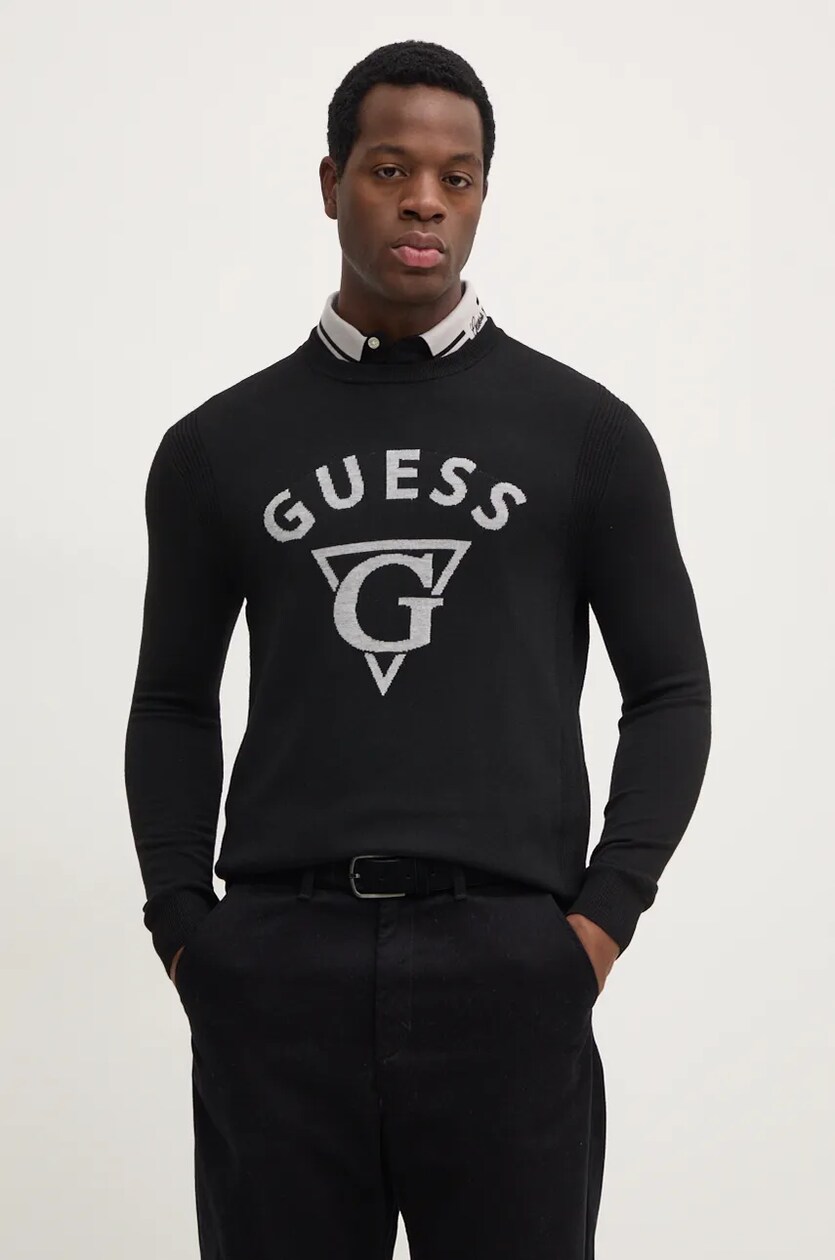 Maglione nero guess sale