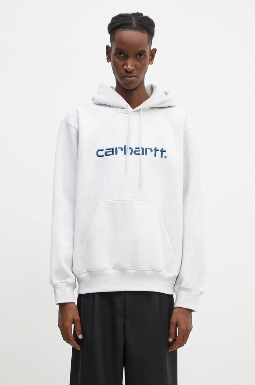 Felpa carhartt grigia con cappuccio hot sale
