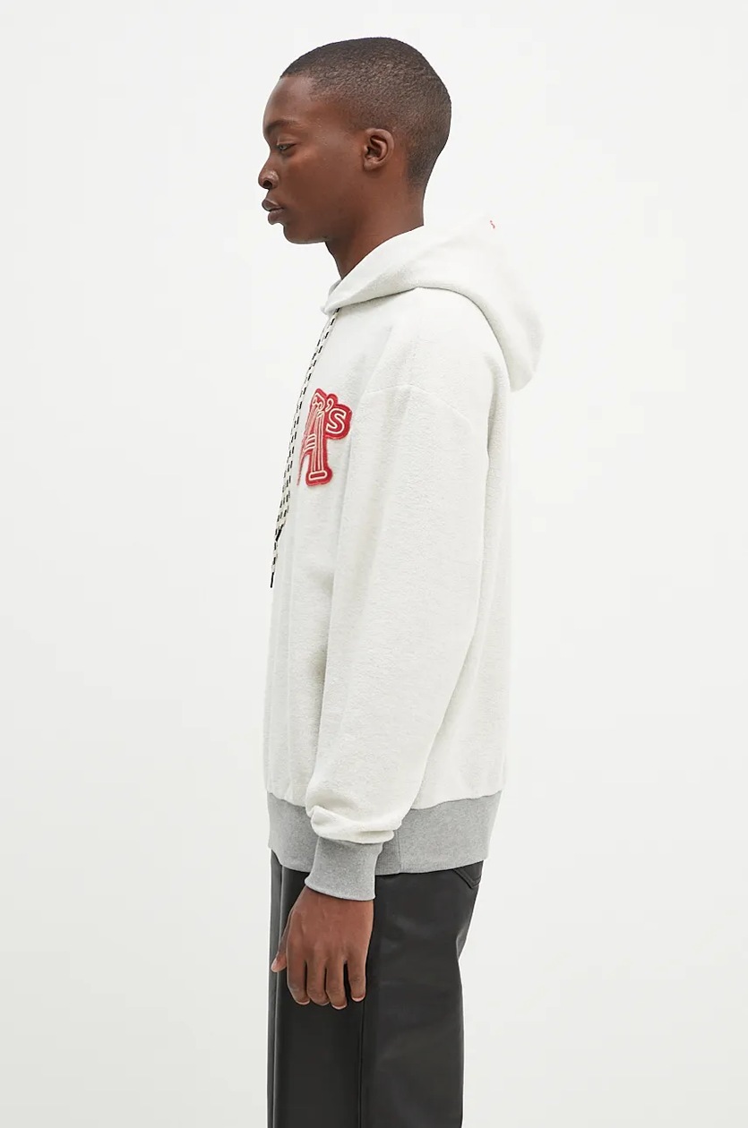 Aries cotton sweatshirt Reverse Column A Hoodie men's gray