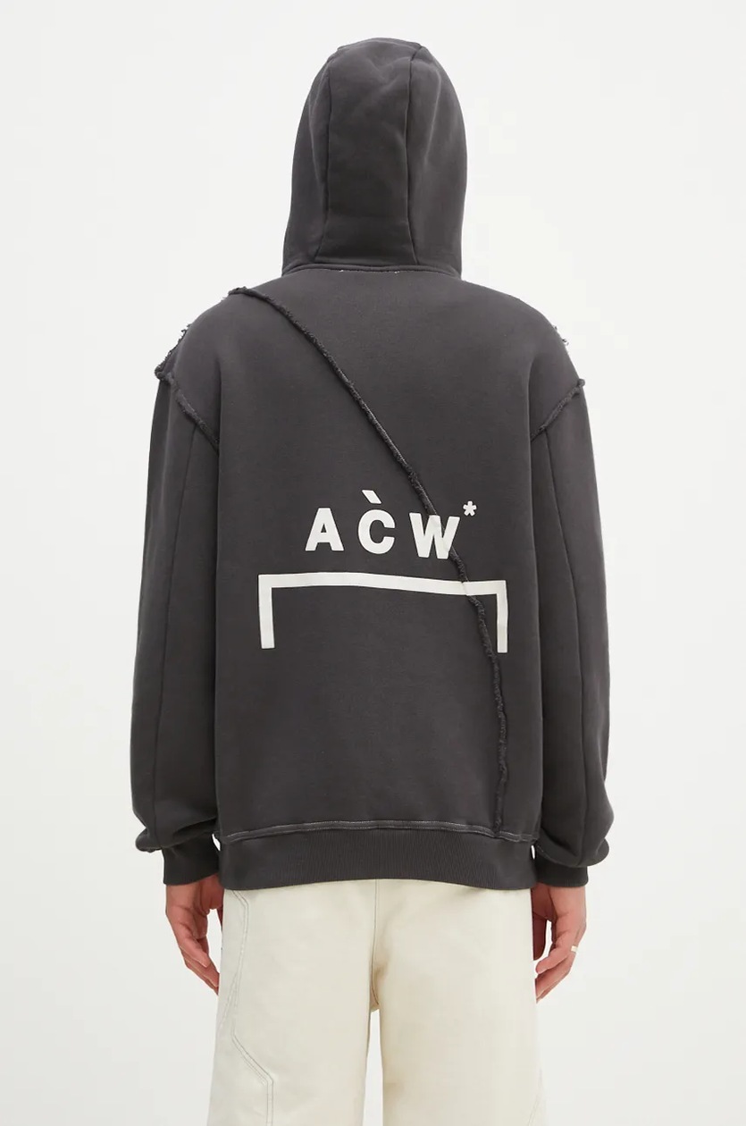 A-COLD-WALL* cotton sweatshirt Aspect Hoodie men's black color