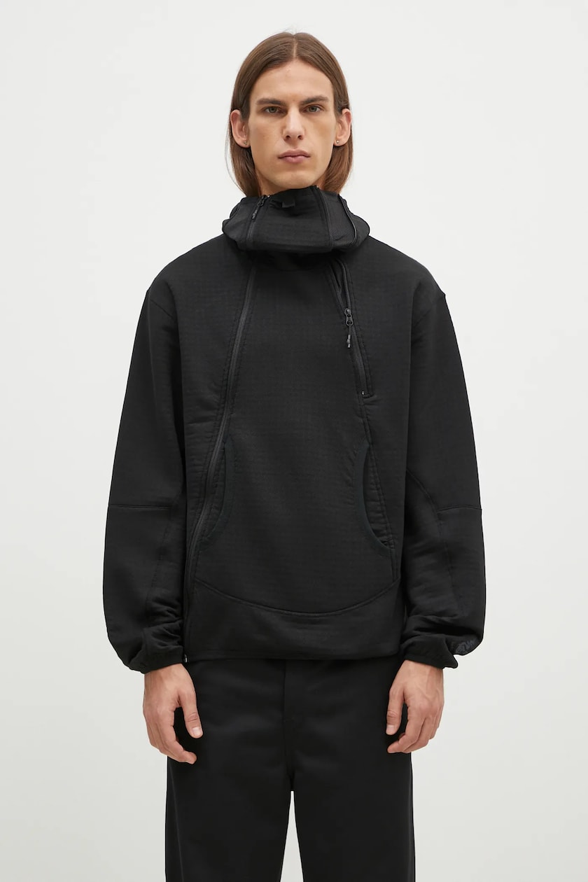 Nanga sweatshirt Polartec Fleece Zip Blouson men's black Nanga sweatshirt Polartec Fleece Zip Blouson men's black