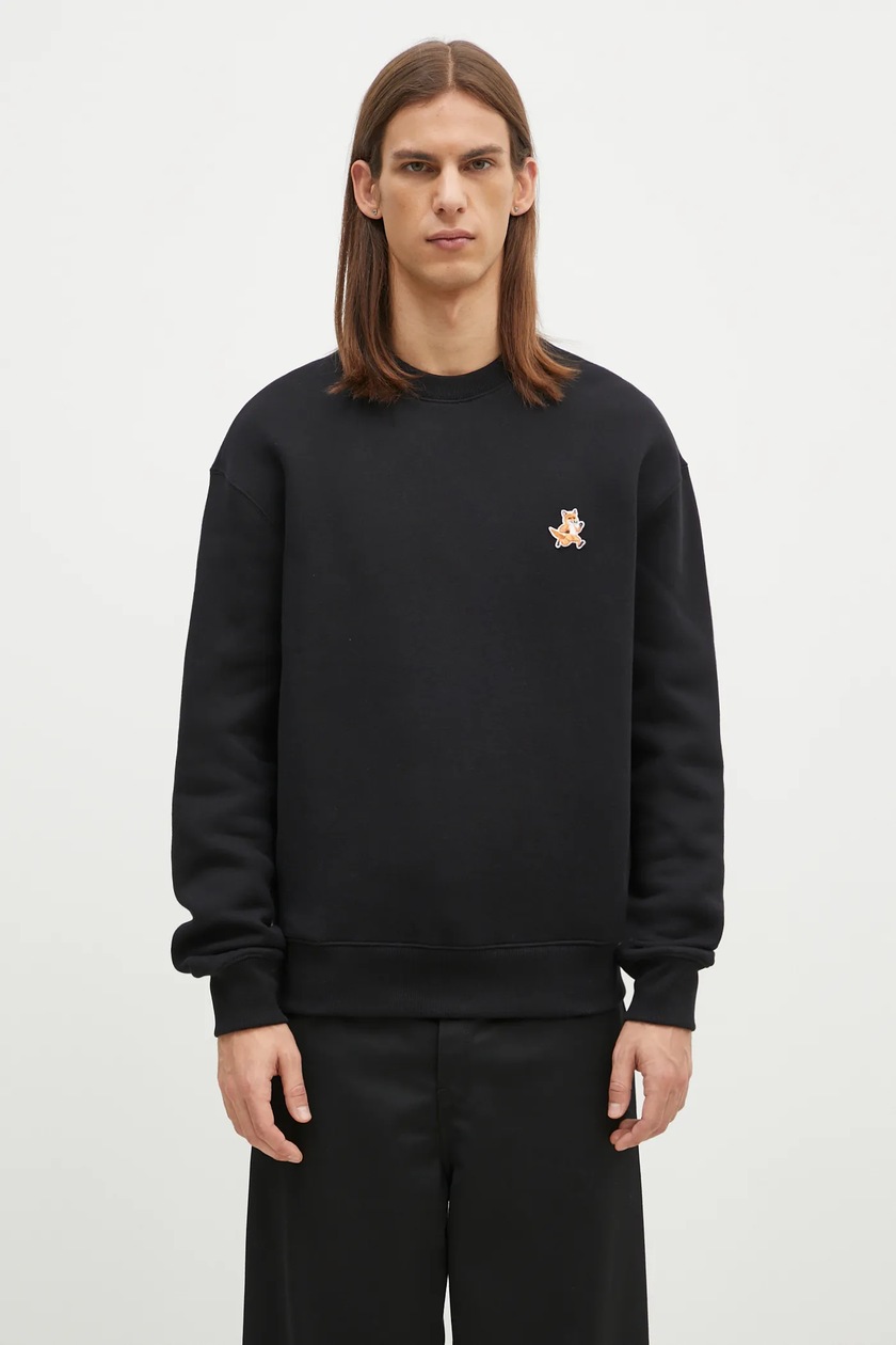 thisisneverthat ブラック スウェットシャツ thisisneverthat cotton sweatshirt T-Logo Crewneck men's