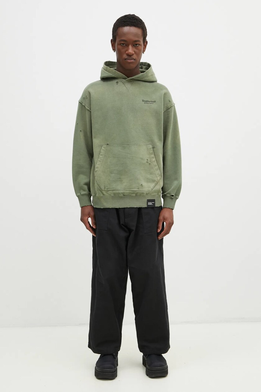 福袋売れ残りセール NEIGHBORHOOD hooded color green men's sweatshirt cotton Clothing