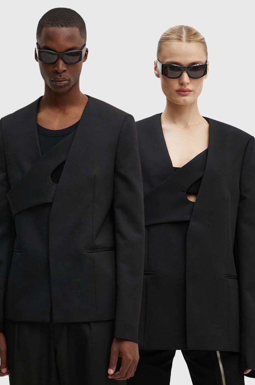 Heliot Emil wool blend blazer black color HE.M.04.008.W05.BLK01 at