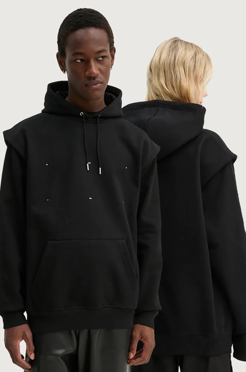 Butter Goods sweatshirt black color hooded with a print BGQ1241404 at PRM US