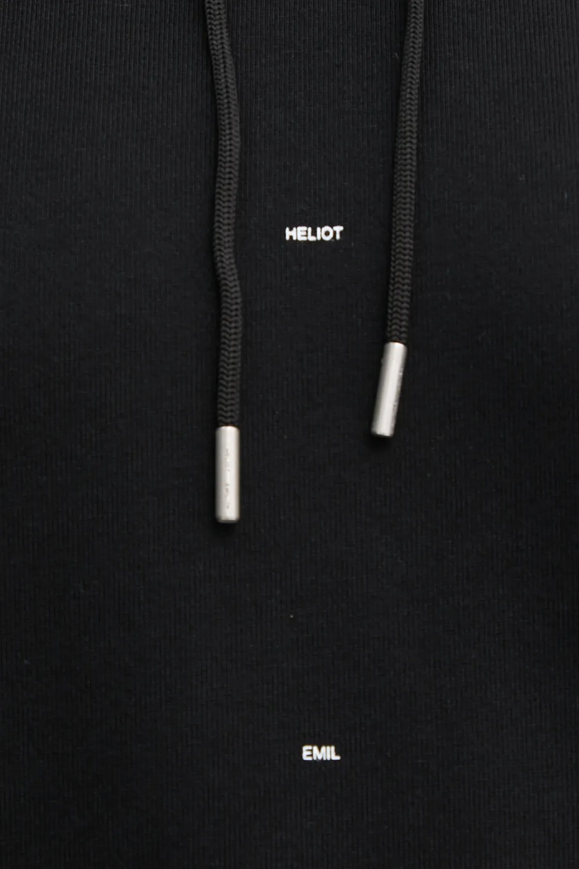 【関税込み】HELIOT EMIL ブラック Lampi ニットフーディ HELIOT EMIL ++ SORTSOL KNIT HOODIE