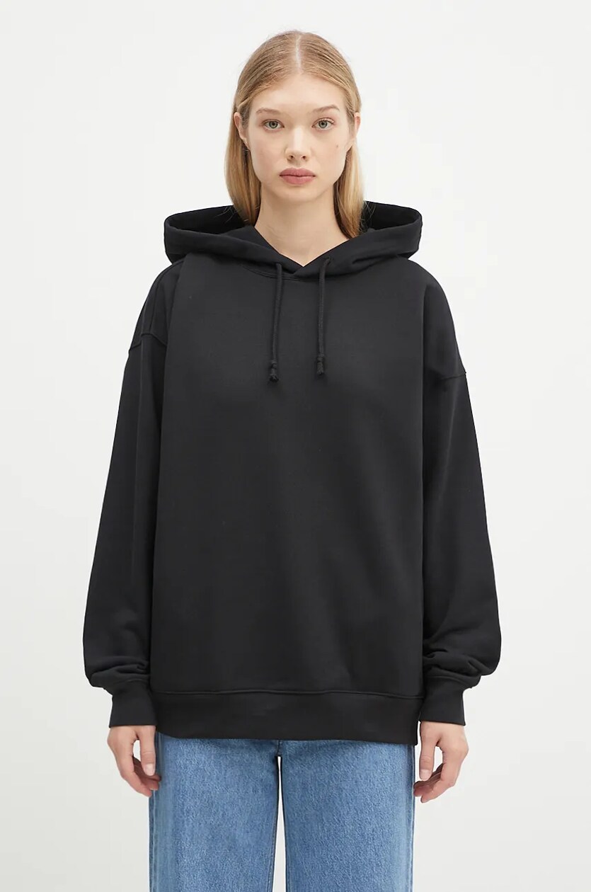 Y 3 sweatshirt Graphic Hoodie black color hooded with a print IX0403