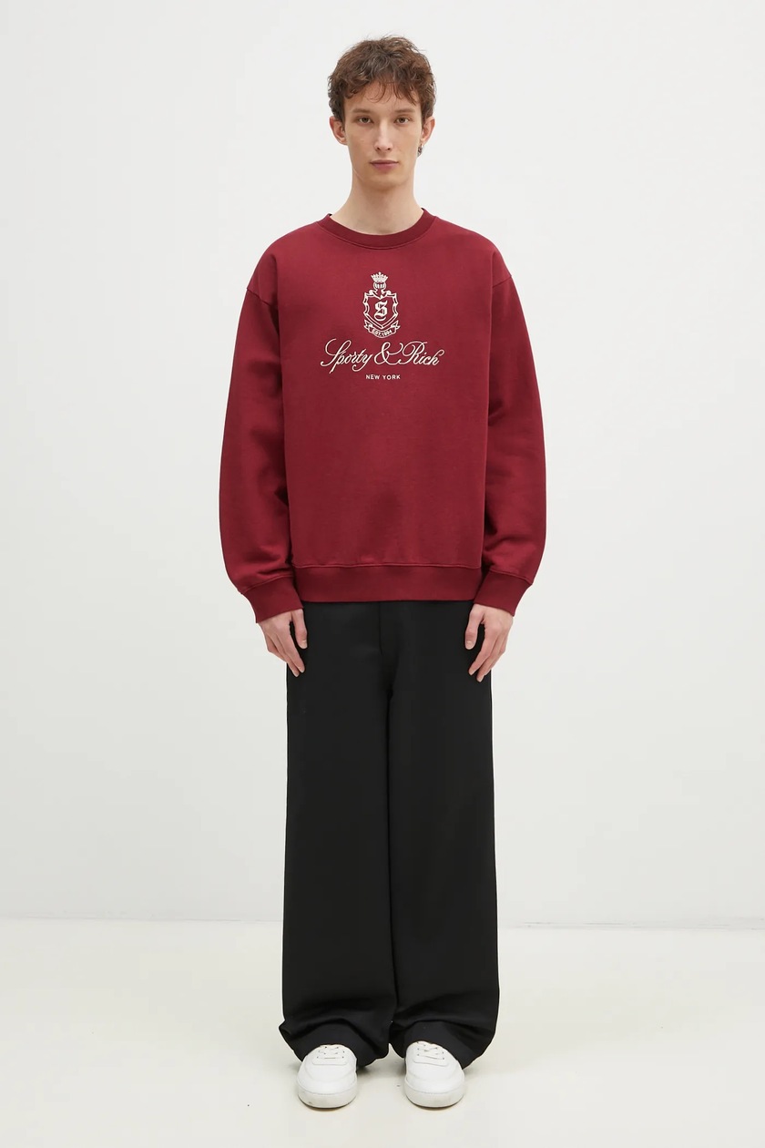Sporty & Rich cotton sweatshirt Vendome Embroidered PRM EU