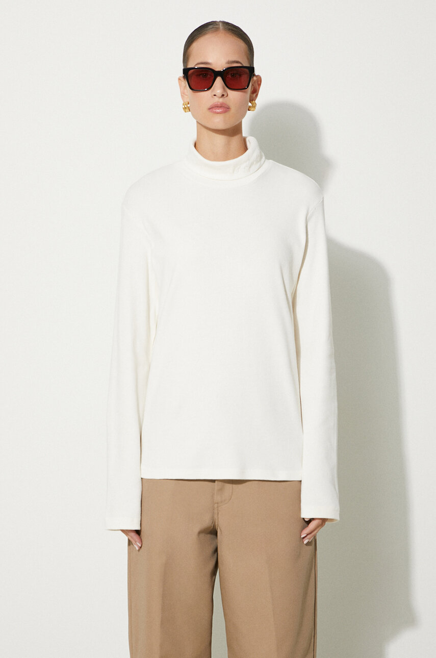 Organic Cotton Plain Long Sleeve T-shirt • Marine Serre