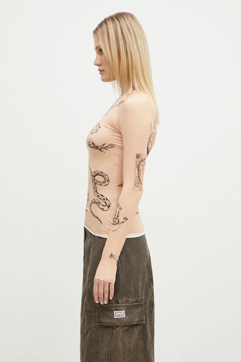 Marine Serre longsleeve shirt Tattoo Printed Jersey Second