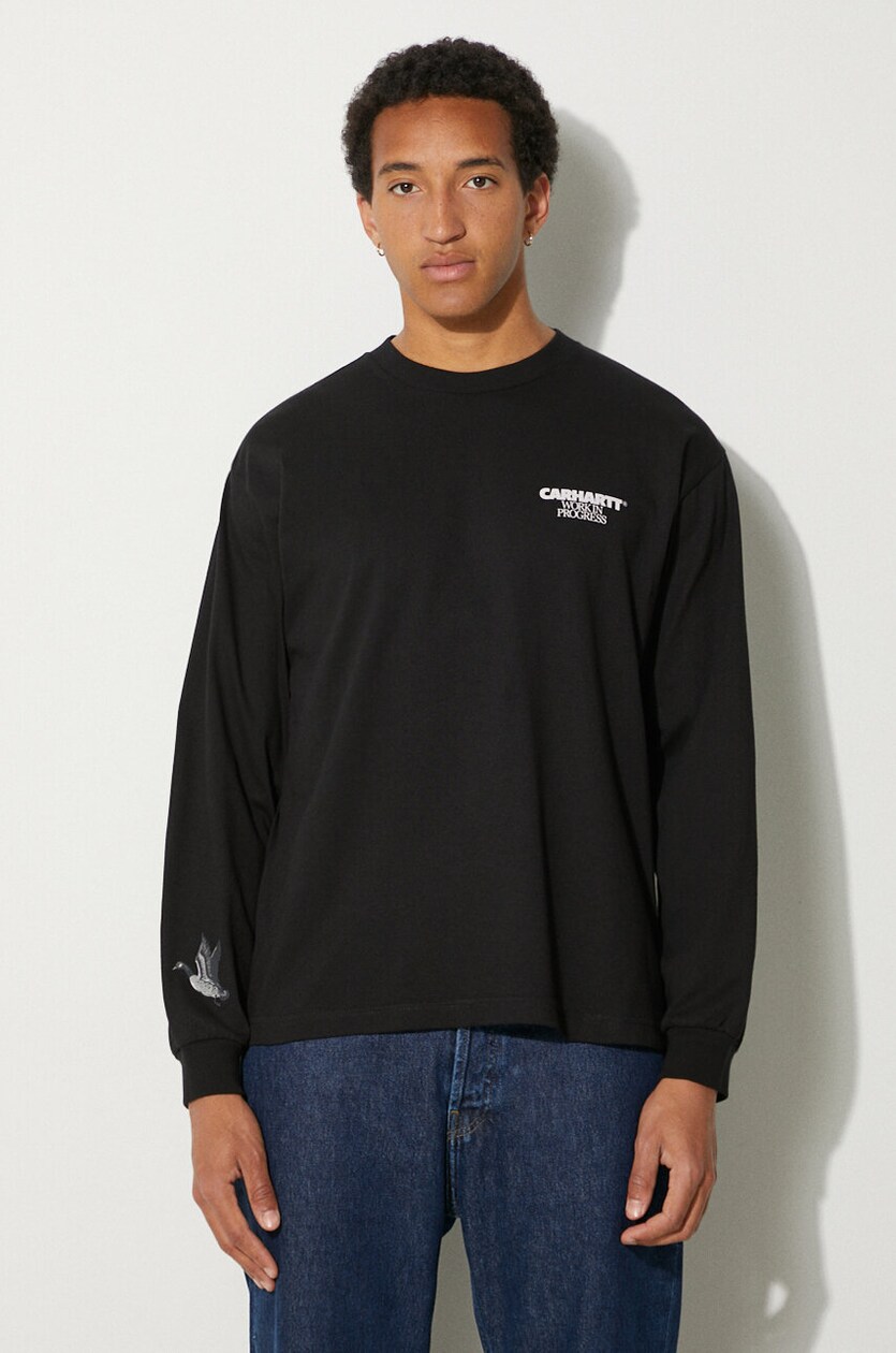 thisisneverthat cotton longsleeve top T-Logo L/S Tee black