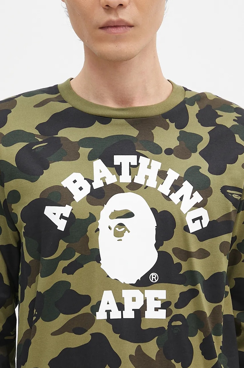 A BATHING APE 1st BLUE CAMO POLO SHIRT casual shortsleeve