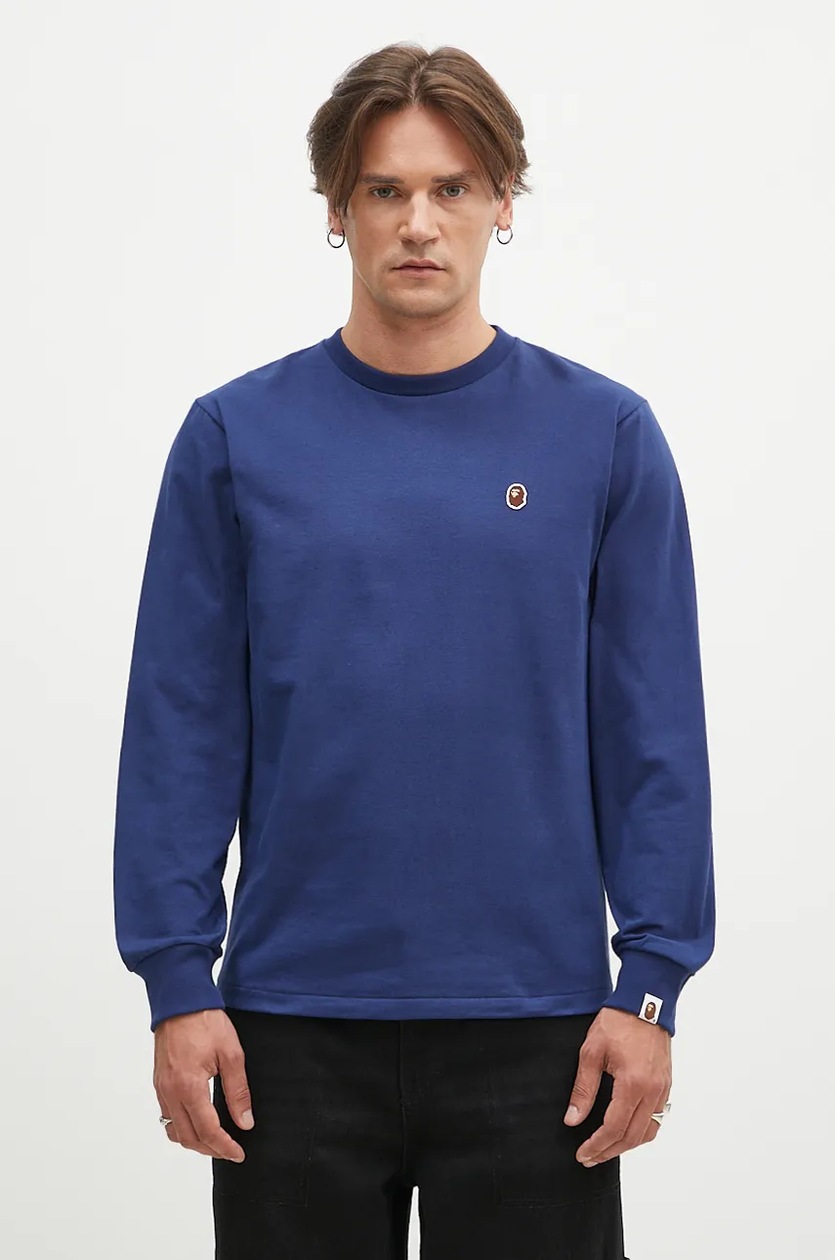 A Bathing Ape cotton longsleeve top 1ST CAMO COLLEGE