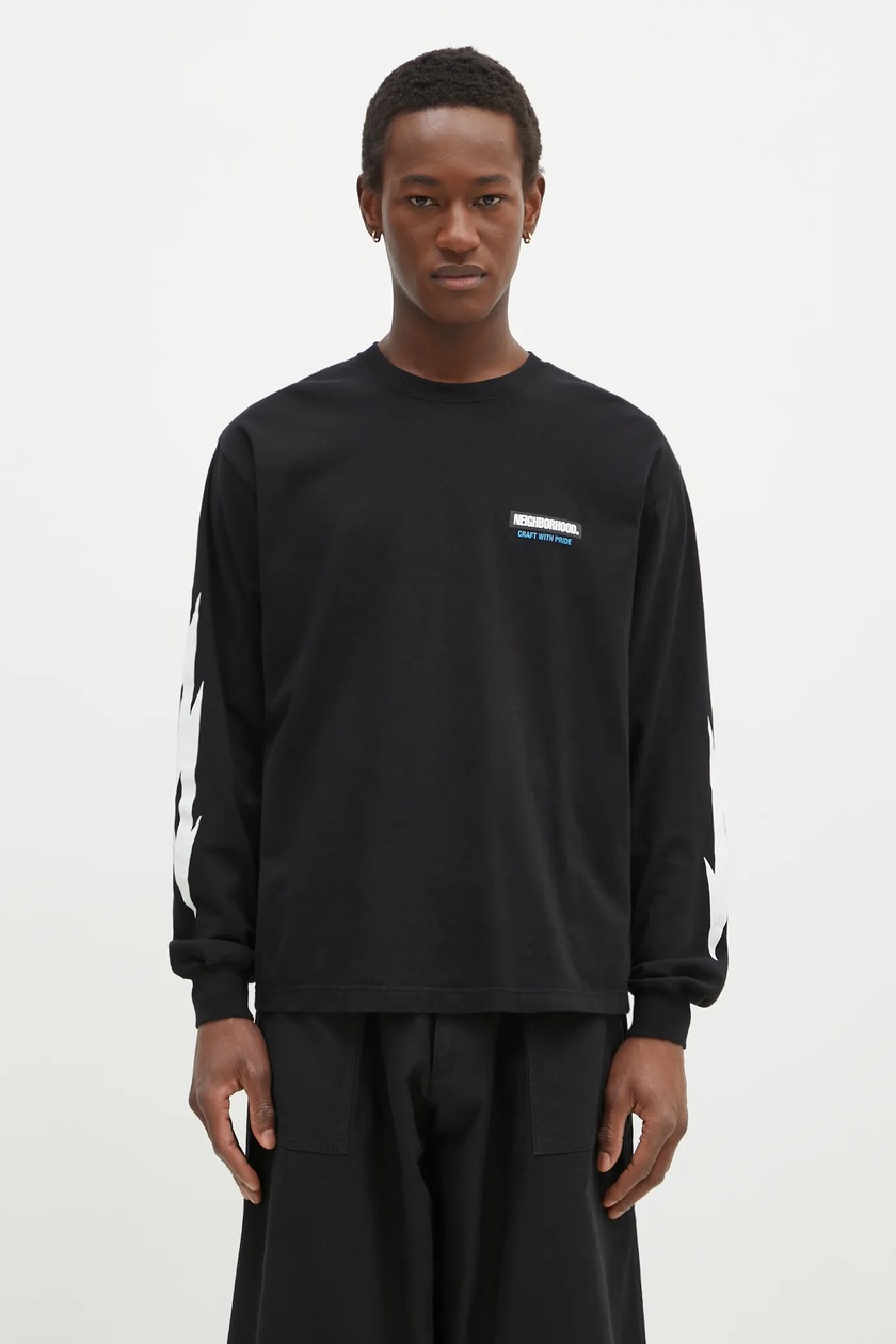 NEIGHBORHOOD cotton longsleeve top NH . TEE LS-5 PRM EU