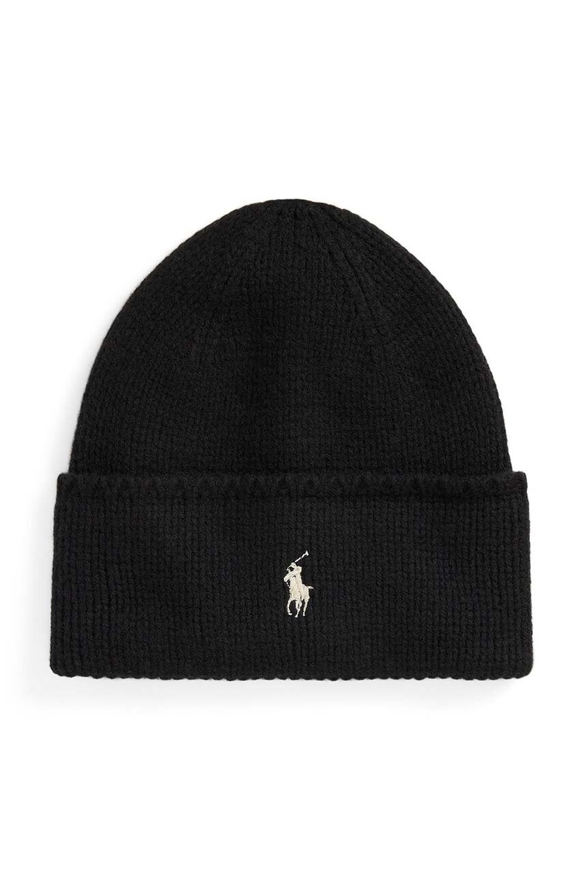 Polo Ralph Lauren wool beanie black color 455954355 at PRM US