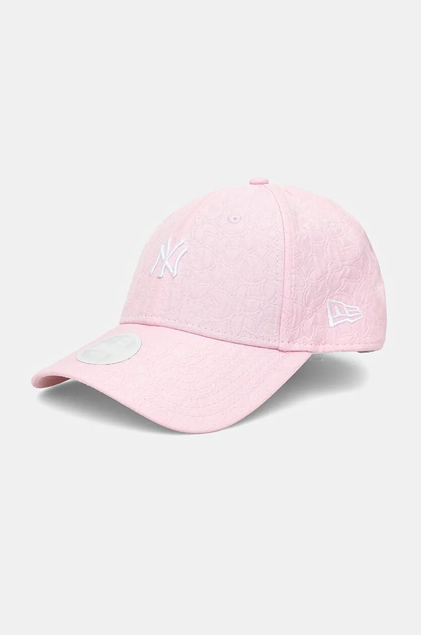 New Era baseball cap JACQUARD 9FORTY NEW YORK YANKEES pink color with an application 60565270 at PRM US