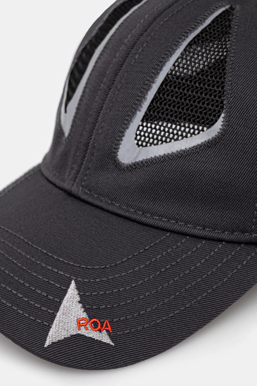 ROA baseball cap Cap 6 Panel gray color smooth RBUW219FA12