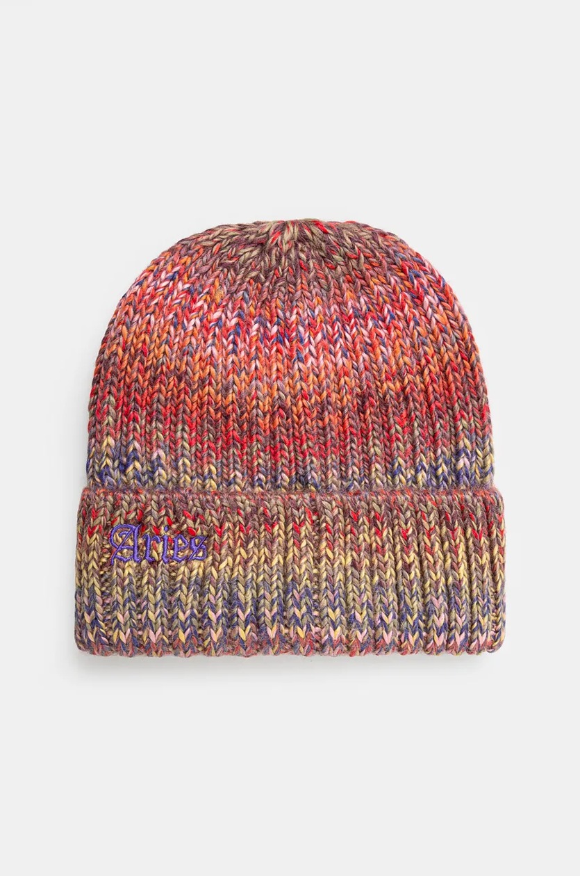Aries rib knit space dye beanie