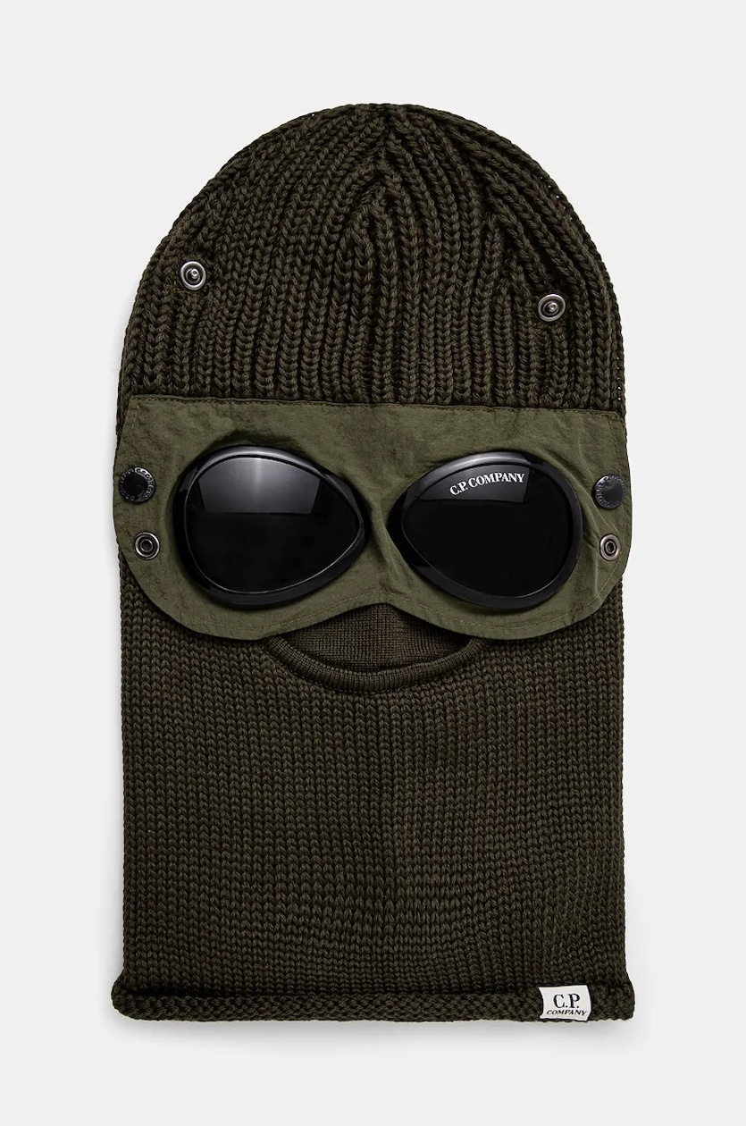 C.P. Company wool balaclava Ski Mask green color 17CMAC301A005509A C.P. Company wool balaclava Ski Mask green color 17CMAC301A005509A