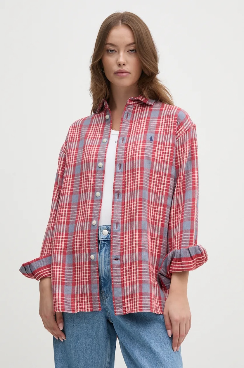 Ralph lauren red gingham shirt on sale