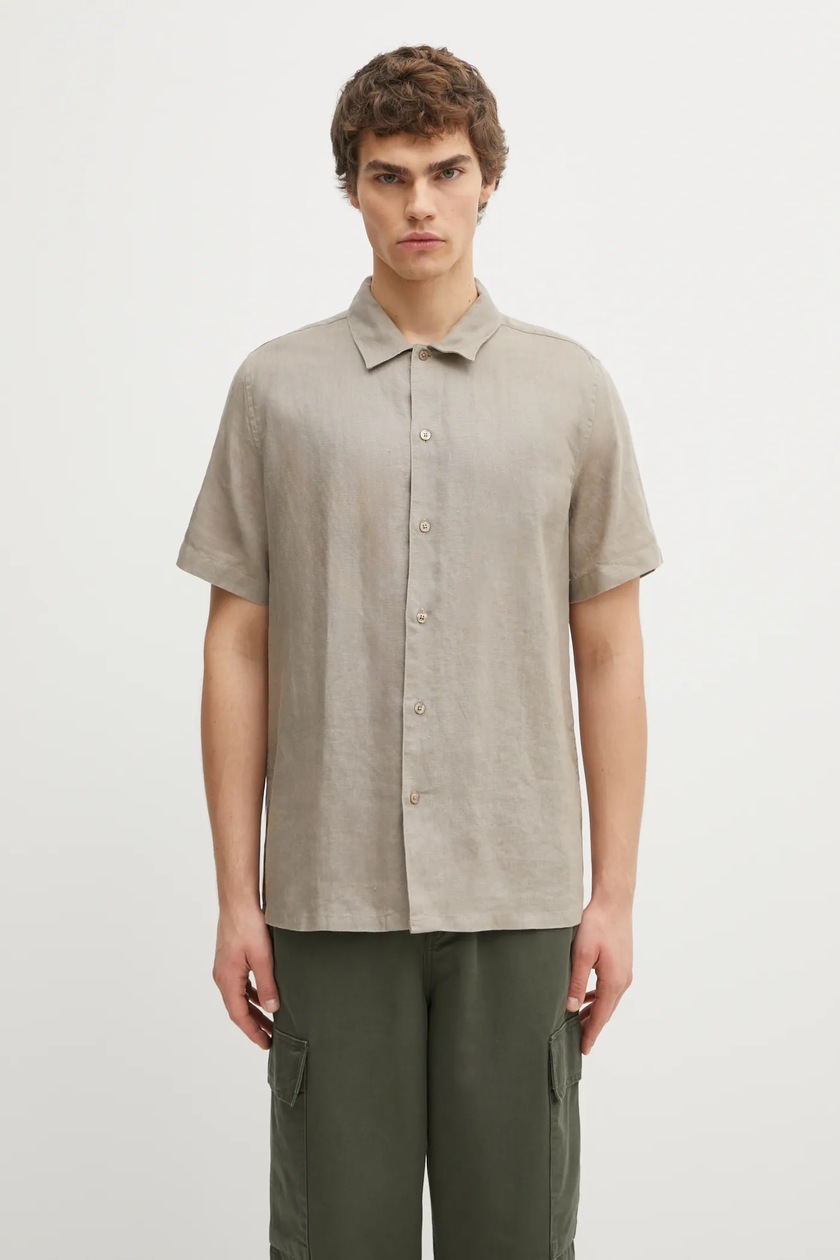 MM6 Maison Margiela cotton shirt men's beige color relaxed