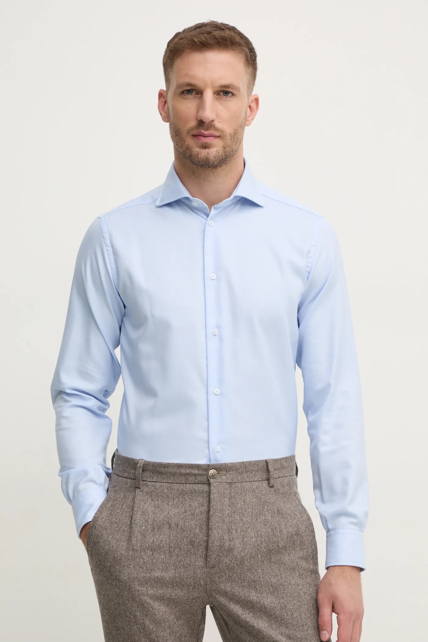 Camicia Lino Camicie Classiche Da Uomo Blu United Colors Of