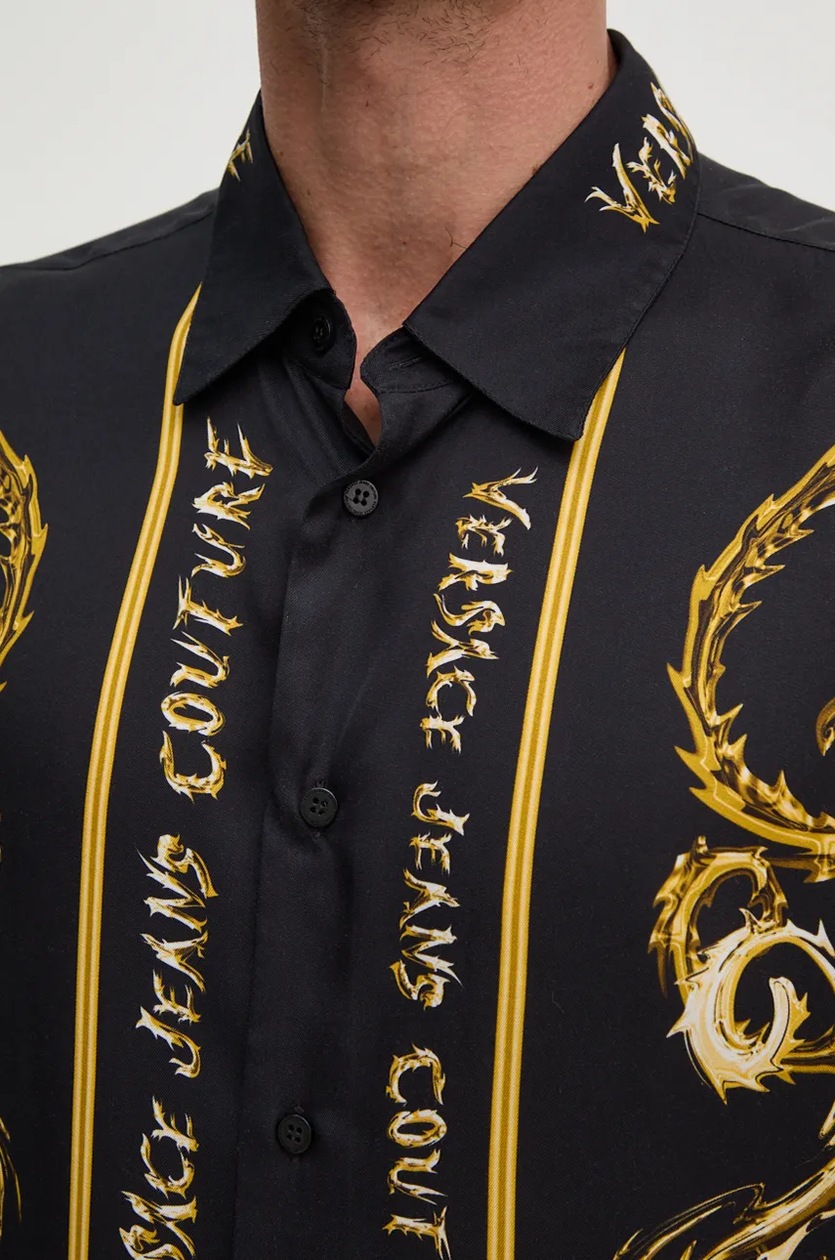 Versace Jeans Couture koszula męska kolor czarny regular z