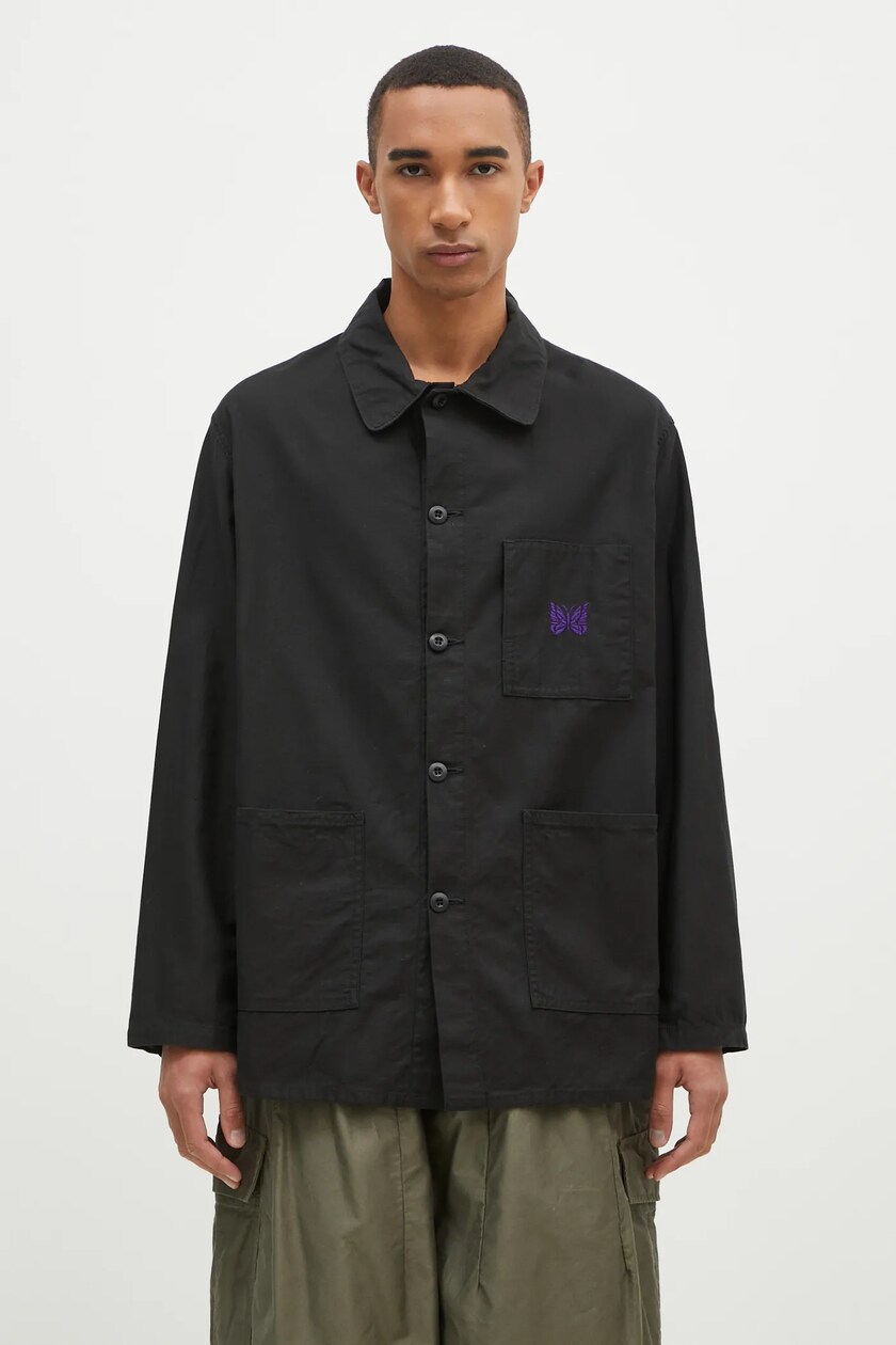 Bavlnená košeľa Needles Double Round Collar EDW pánska