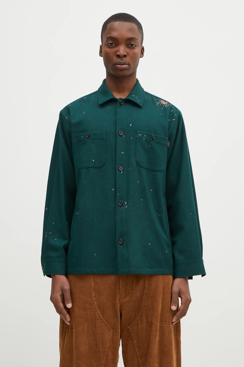 Maison MIHARA YASUHIRO shirt Bowling S/S Shirts green color