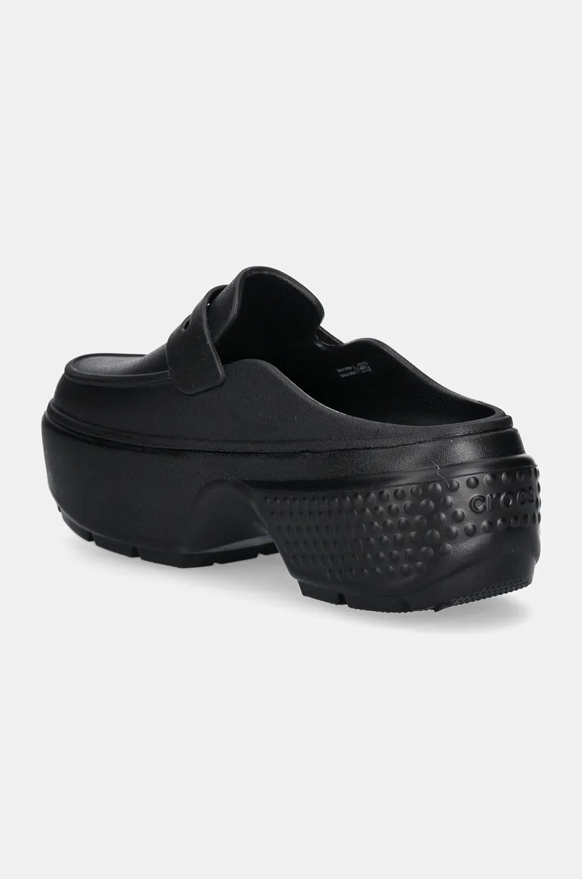 フラットシューズ Stomp Mules - Crocs - Synthetic - Linen Black Crocs sliders Stomp Loafer Clog women's black color 209937
