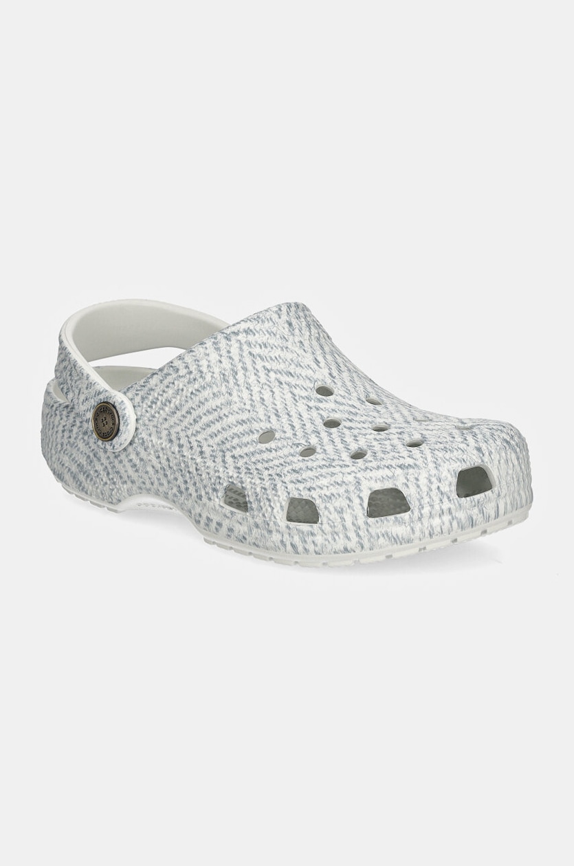 Crocs sliders Classic Mega Crush sandal women's gray color
