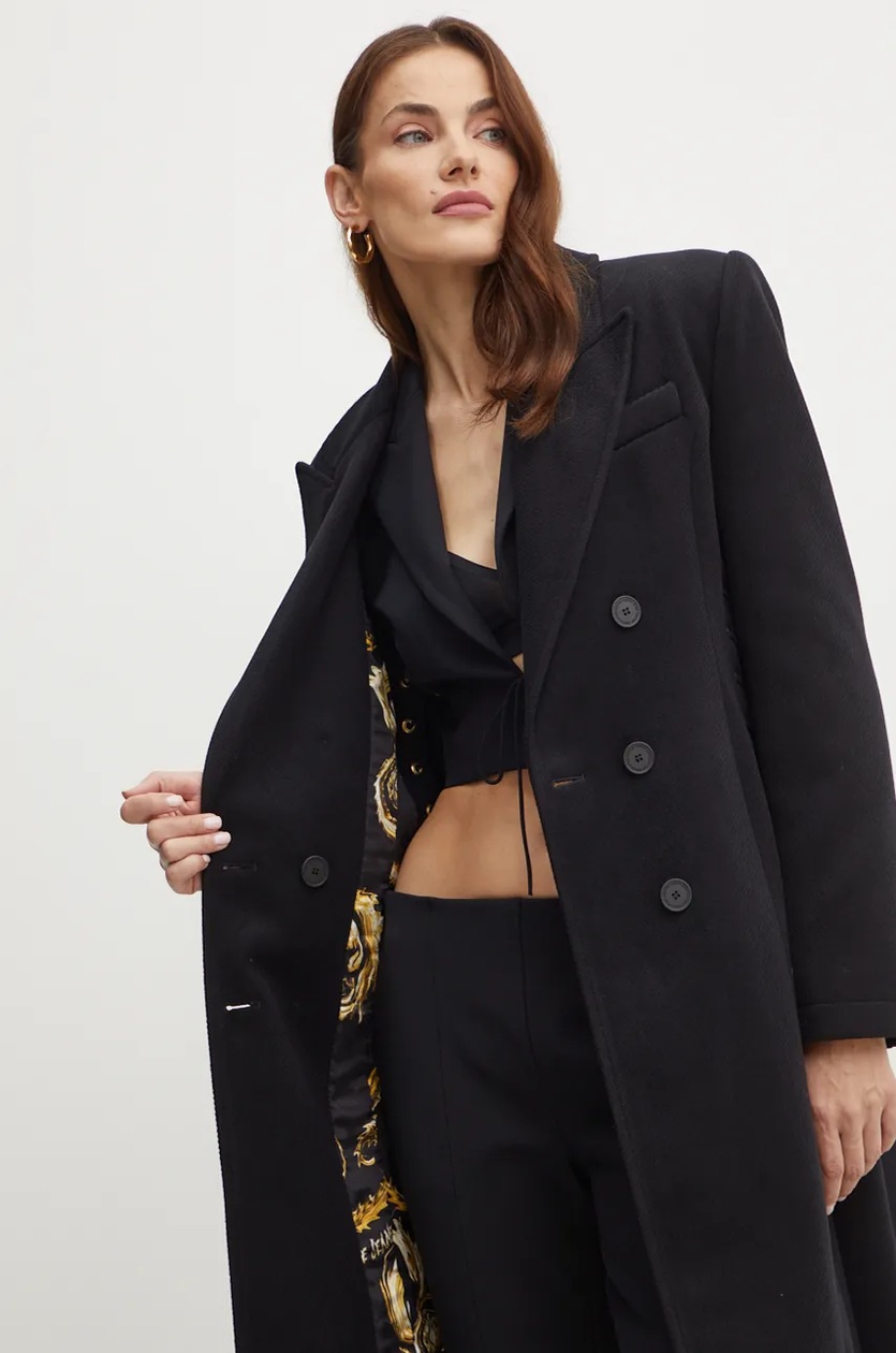 ジャケット VERSACE JEANS COUTURE Woman Jacket Black 73HAS45MDT019 905 Versace Jeans Couture kurtka skórzana damska kolor czarny