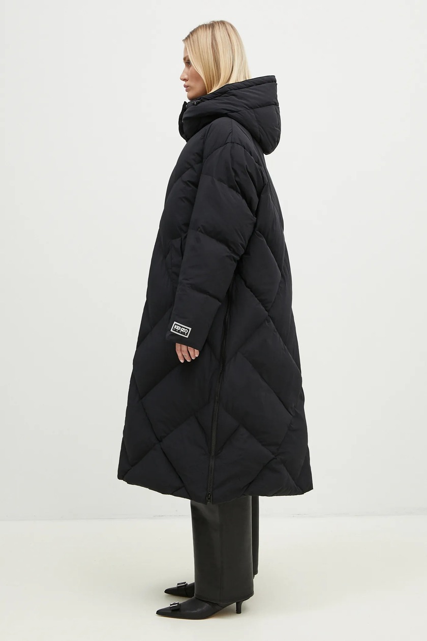 Kenzo down jacket Long Down Jacket women's black color