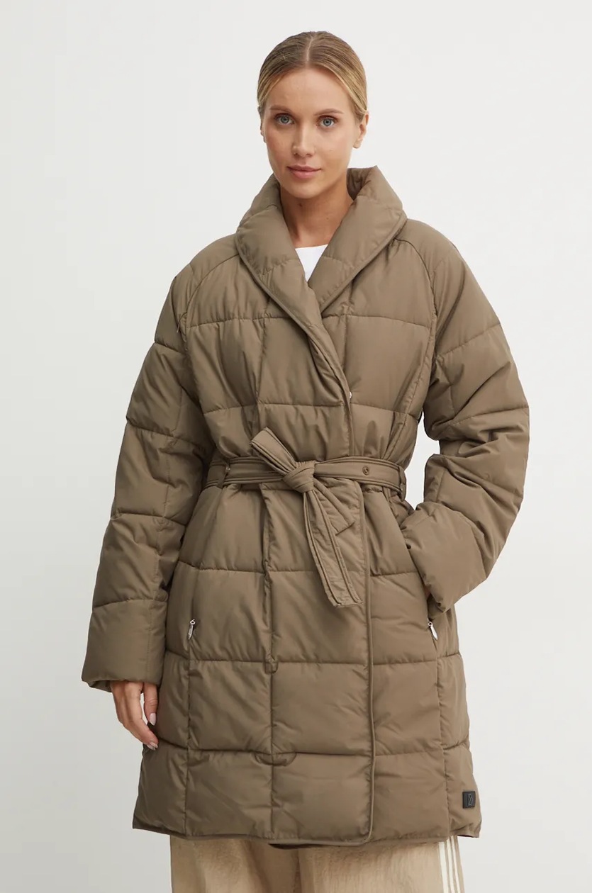 adidas Originals trencz Tcoat Twill kolor zielony JW2663 | Answear.com