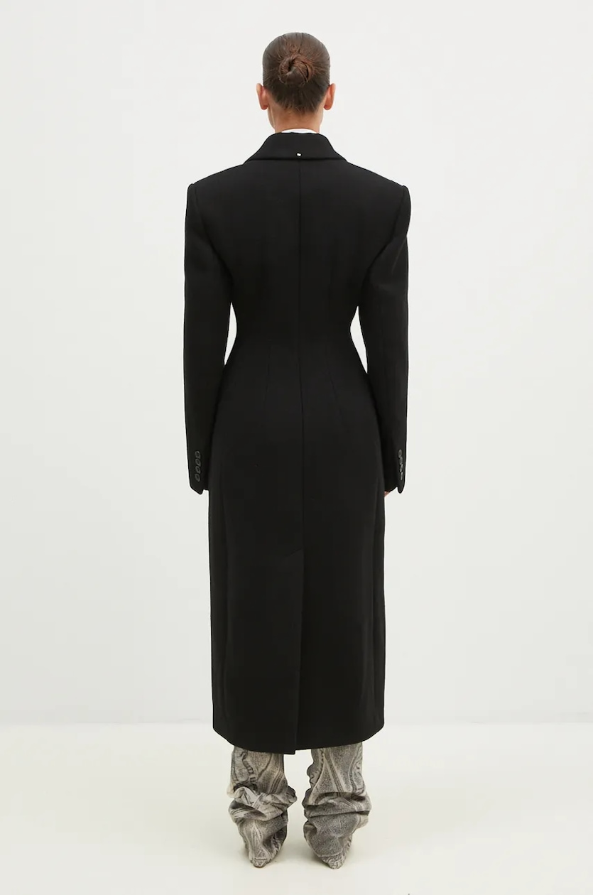Sportmax wool coat Arabia1234 black color 2422016043600 at PRM US Sportmax wool coat Arabia1234 black color 2422016043600 at PRM US