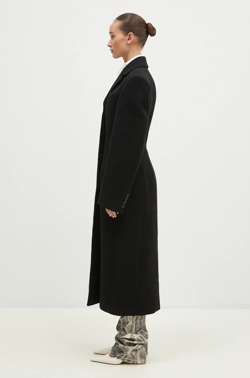 【関税&送料込】Sportmax Black Wool Adria Coat Sportmax Adria Coat | Black | FARFETCH