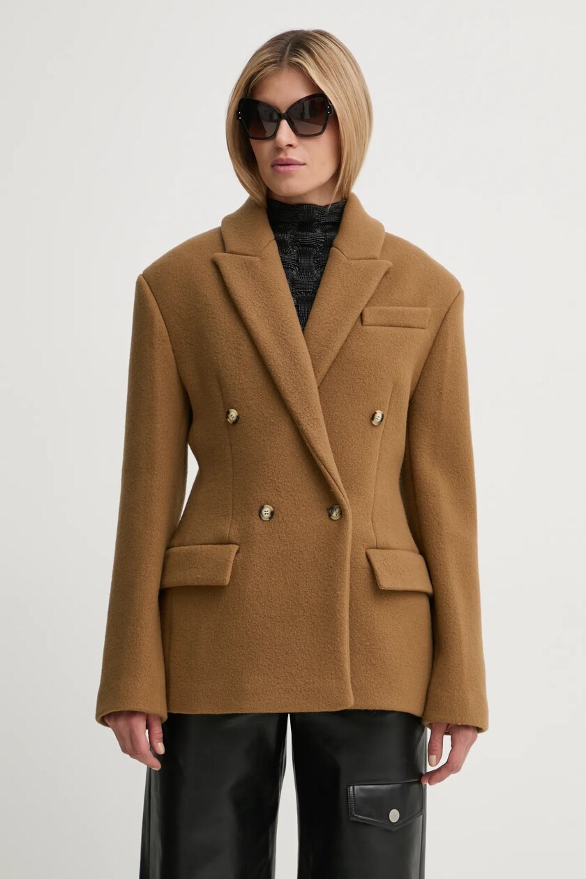 Nanushka wool coat clearance
