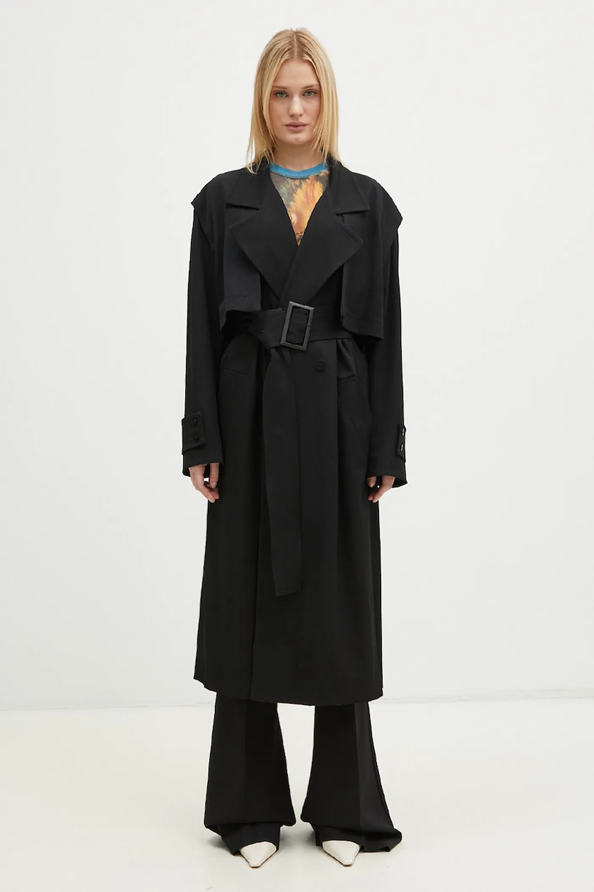 JW Anderson Longline Trench Coat black color CO0310.PG0011.999 at JW Anderson Longline Trench Coat black color CO0310.PG0011.999 at