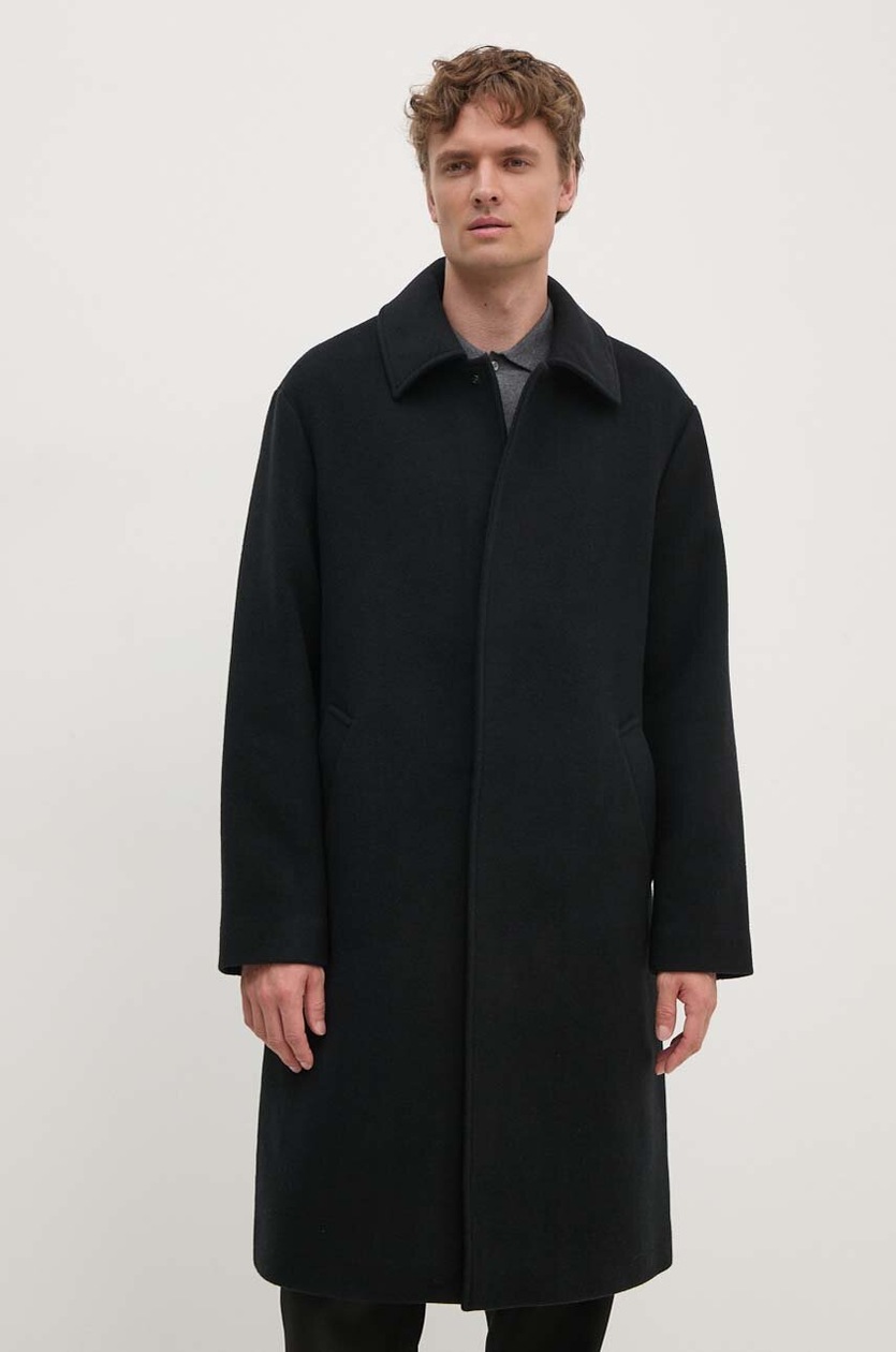 Vlněný kabát Calvin Klein Jeans, barva černá - Main Image
