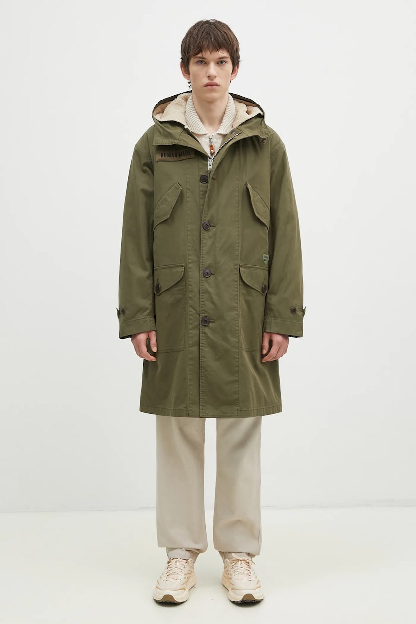 Human Made jacket Military men's green color HM28JK023 at PRM US Human Made jacket Military men's green color HM28JK023 at PRM US